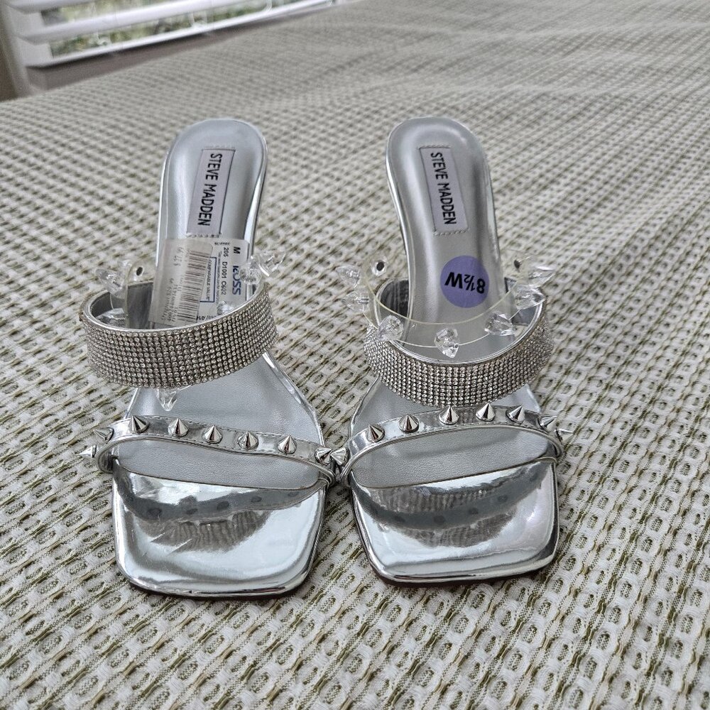 Steve Madden Silver Unique Heels